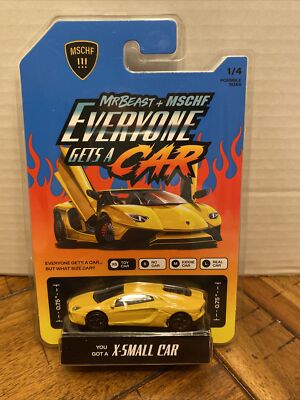 Mr. Beast Everyone Gets a Car MSCHF X-Small Toy Car Lamborghini MrBeast D8