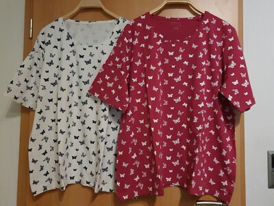 T-Shirt 's mit Schmetterlingen Gr. 48