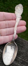 Shepard Mfg. Co. Sterling Recuerdo De Mexico Souvenir Spoon - Bull Fight Scene