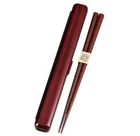 HAKOYA Japanese Chopsticks Case Set 23 cm Zelkova Wood Grain Made in Japan 4669