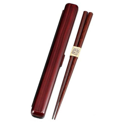 HAKOYA Japanese Chopsticks Case Set 23 cm Zelkova Wood Grain Made in Japan 4669