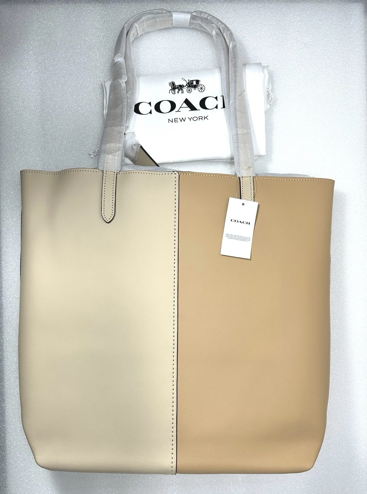 Coach Nomad Tote Bag In Colorblock Avorio North Tote Bag CN423 NUOVISSIMA