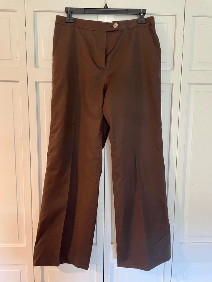 Брюки Carolina Herrera New York шоколадно-коричневые - Изображение 3 из 4