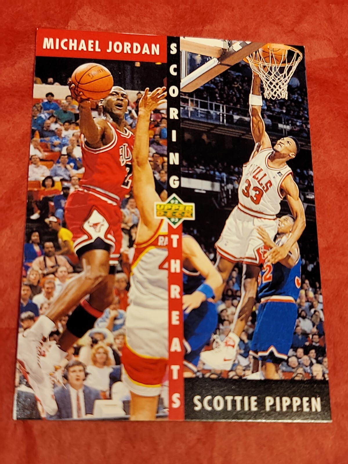 MICHAEL JORDAN SCOTTIE PIPPEN UD 92 93 chicago bulls #62 vintage basketball card