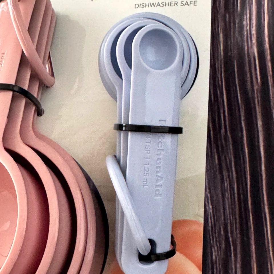 KitchenAid Measuring Cups Spoons Set Pink Lavender Cooking Baking Utensil - Image 4 of 4