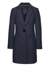 NWT Banana Republic Italian Melton Car Coat Navy Blue Sz 0