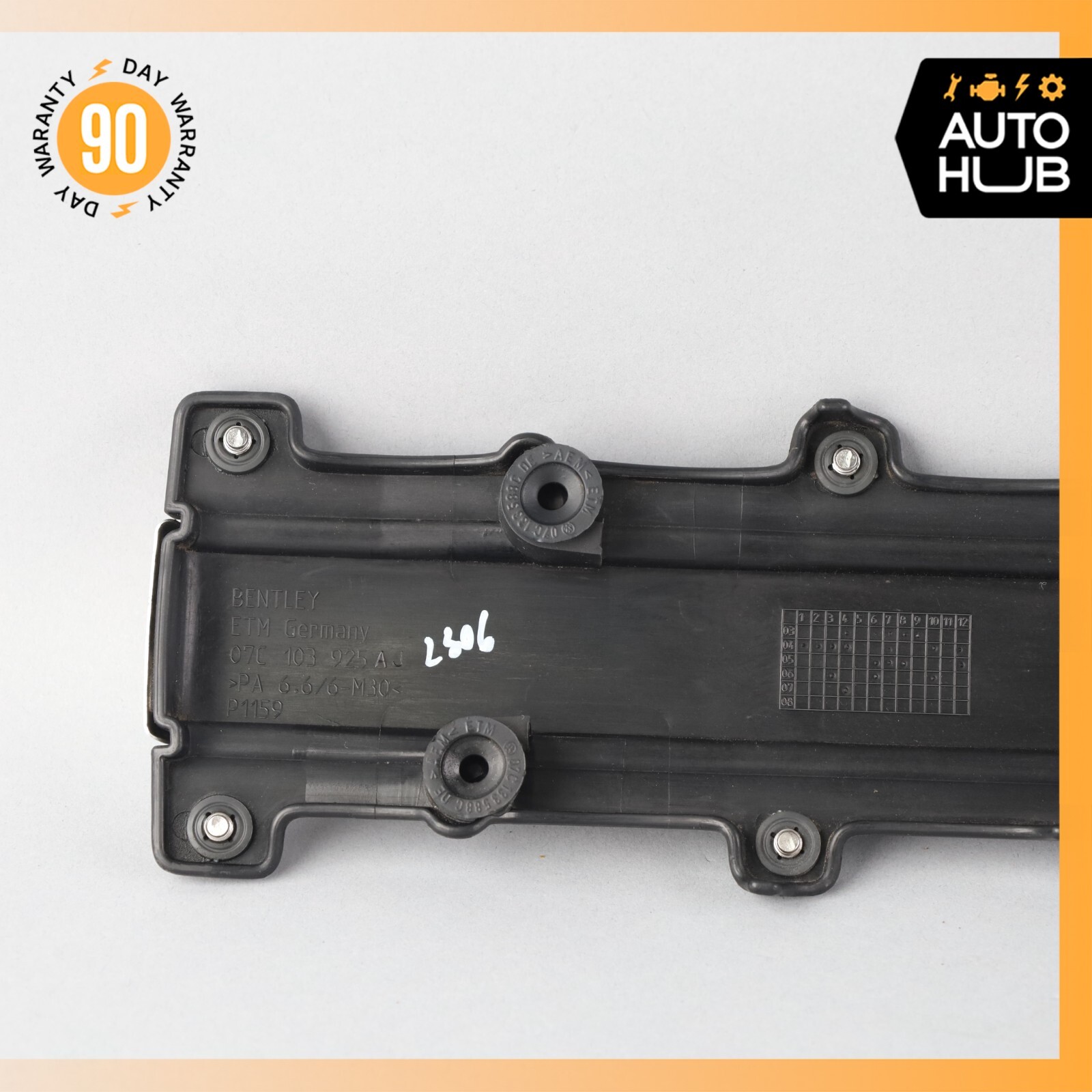 03-13 Bentley Continental GTC Flying Spur Top Center Engine Cover Plate OEM 62k