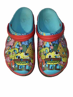 Crocs limited Edition Jon Burgerman Art Clogs Men's 13 RARE Crocs limited Edition Jon Burgerman Art Clogs Men's 13 RARE