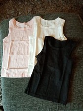 3 Girls Vest Tops Age 0-3  Months