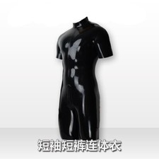 3472 Latex Gummi Catsuit Short Sleeve Neck Entry Crotch Zip 0.4mm Custom made