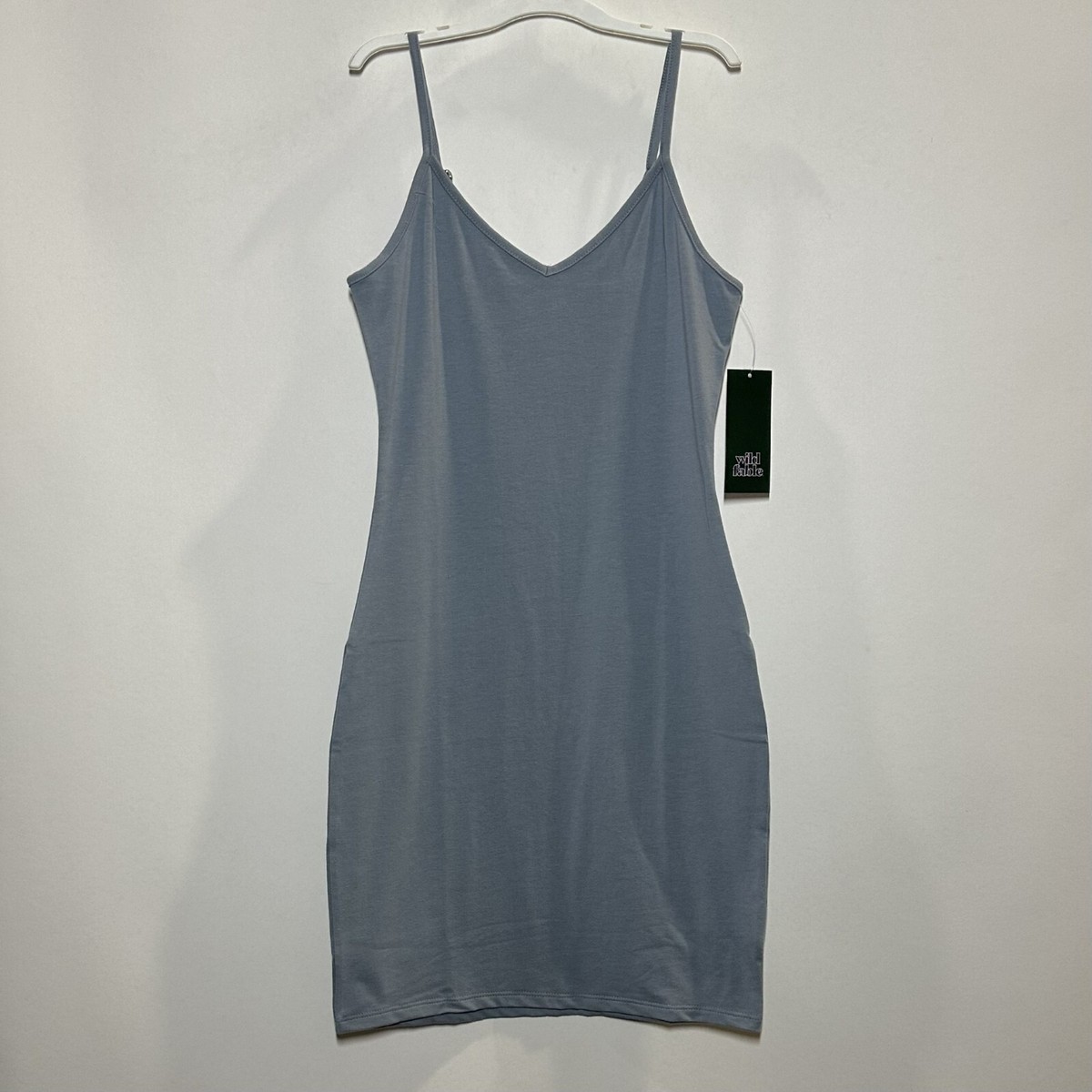 Women's Strappy Bodycon Knit Dress - Wild Fable Slate Blue L Women's Strappy Bodycon Knit Dress - Wild Fable Slate Blue L