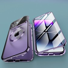 For iPhone 15 Pro Max 14 13 12 Slim Mag Safe Privacy Screen Protector Case Cover