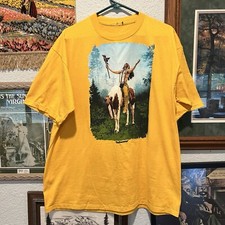 Vintage 90  s Native American Warrior Deliverence Cherokee Horse Shirt Size XL