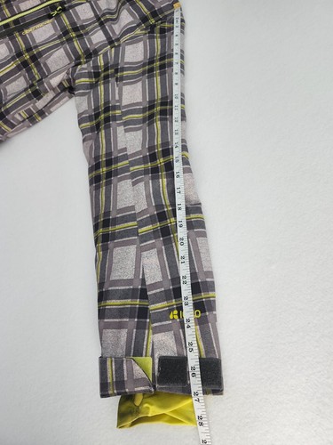 Mens Insulated Ski Snowboard Jacket Obermeyer Foundation Gray Plaid Size Small - Picture 20 of 23