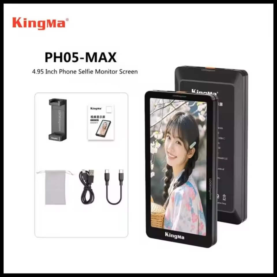 新品 King Ma 5インチ iPhone自撮りモニタ VL-PH05 Max Amazon.co.jp: King Ma iPhone自撮りモニターVlogポータブル