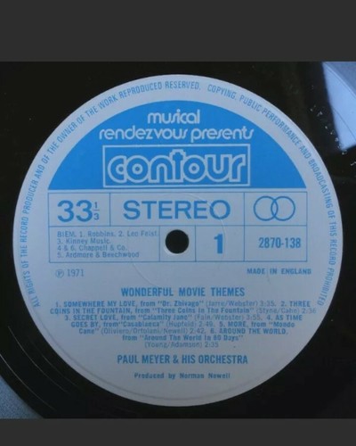 Paul Meyer & His Orchestra - Wonderful Movie Themes (LP, Album, Comp) - Picture 8 of 12