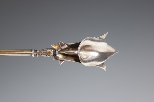 Stunning Antique Gorham Aesthetic Calla Lilly Pudding Spoon 10 1/2" c. 1865 - Picture 3 of 11