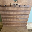 Vintage Wood Hand Made Perpetual Wall Calendar heart cut out  — photo 4