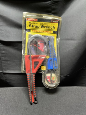 #ad Craftsman Multi Use Strap Wrench 2 Piece Set 9 45570 Soft Grip Handles New $22.99