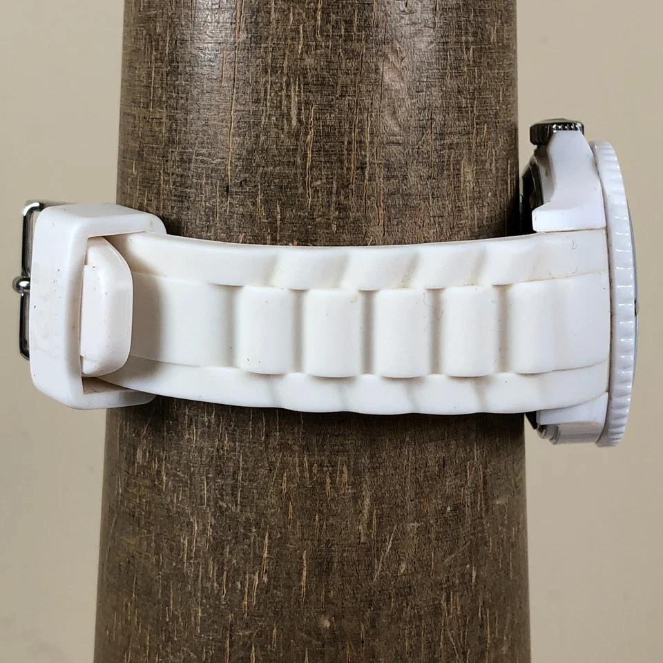 Ice-Watch Women Sport White Rubber Quartz Analog 40mm Watch 7 1/4" - Image 3 of 4