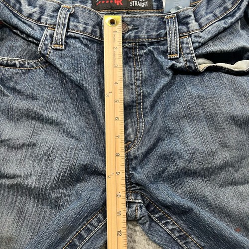 Ariat FR M3 Loose Straight Jeans Blue Distressed Mens Size 34/30 - Picture 12 of 15