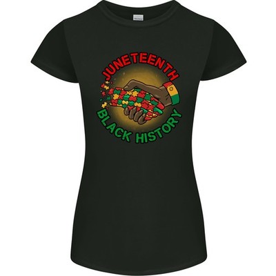 Juneteenth Schwarzer Geschichtsmonat Damen Petite Schnitt T-Shirt