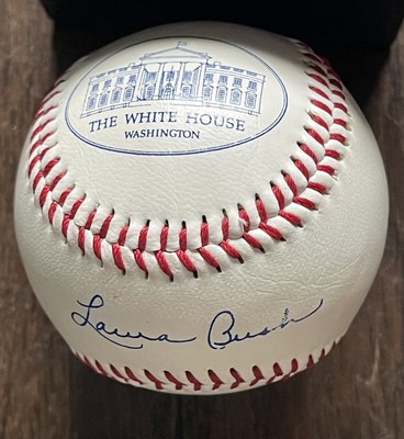NIB Laura Bush Signed Baseball White House Collectors Item First Lady Limited