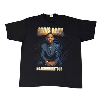 Chris Rock T-Shirt Gr. XL schwarz 2008 No Apologies Tour Comedy Grafik Tee