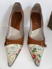 DIOR Shoes size 40 Heels Vintage Multi Color Denim in BOX AUTHENTIC