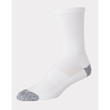 Hanes Moves Premium Men's Performance Crew Socks 4pk - White 6-12