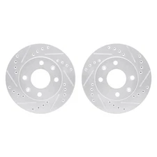 For Honda Prelude 83-87 R1 Concepts Drilled & Slotted Front Brake Rotor Set
