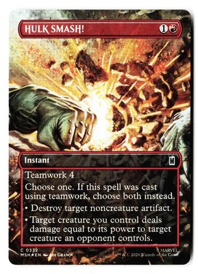 HULK SMASH! (Borderless) 332 Marvel Super Heroes Magic: The Gathering Foil