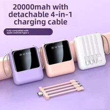 Mini Power Bank 10000mAh Charger Portable External Battery For iPhone Type-C New