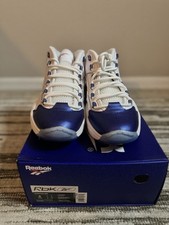 Reebok Question Mid Basketball - Iverson - GX0227 - White / Blue - Size 9 - New