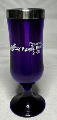 2008 Air Evac Lifeteam EMS Shotglass Regional Awards Banquet Purple Plastic