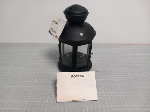 Linterna de luz de té negra IKEA Rotera - adorno rústico de metal interior/exterior - Imagen 1 de 12