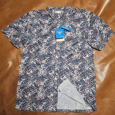 Columbia PFG Super Slack Tide Camp Shirt Mens Small Omni Shade Fishing 40 FPS