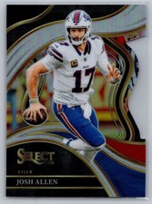 2023 Panini Select #252 Josh Allen Black and Red Prizms Die Cuts