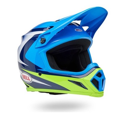 Bell MX-9 MIPS Jackal Helmet Blue/Hi Viz Yellow 716390