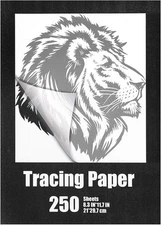 Tenare 250 Sheets Tracing Paper for Drawing Light up 8.3 x 11.7 Inch, Clear 
