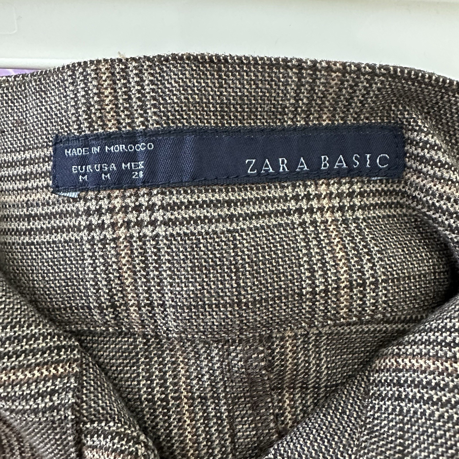 Zara Basic Plaid Button Front Short A-Line Skirt … - image 4
