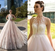 Luxurious Princess Wedding Dresses Sweetheart Backless Lace Applique Bridal Gown