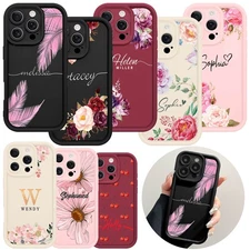 Sweet Pattern Phone Cover Personalised Name Case For iPhone 16 15 Pro Max 14 13