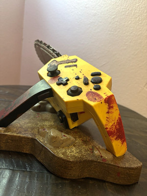 Capcom Resident Evil 4 Chainsaw Controller  (Game Cube #08752) Stand/Base/cable