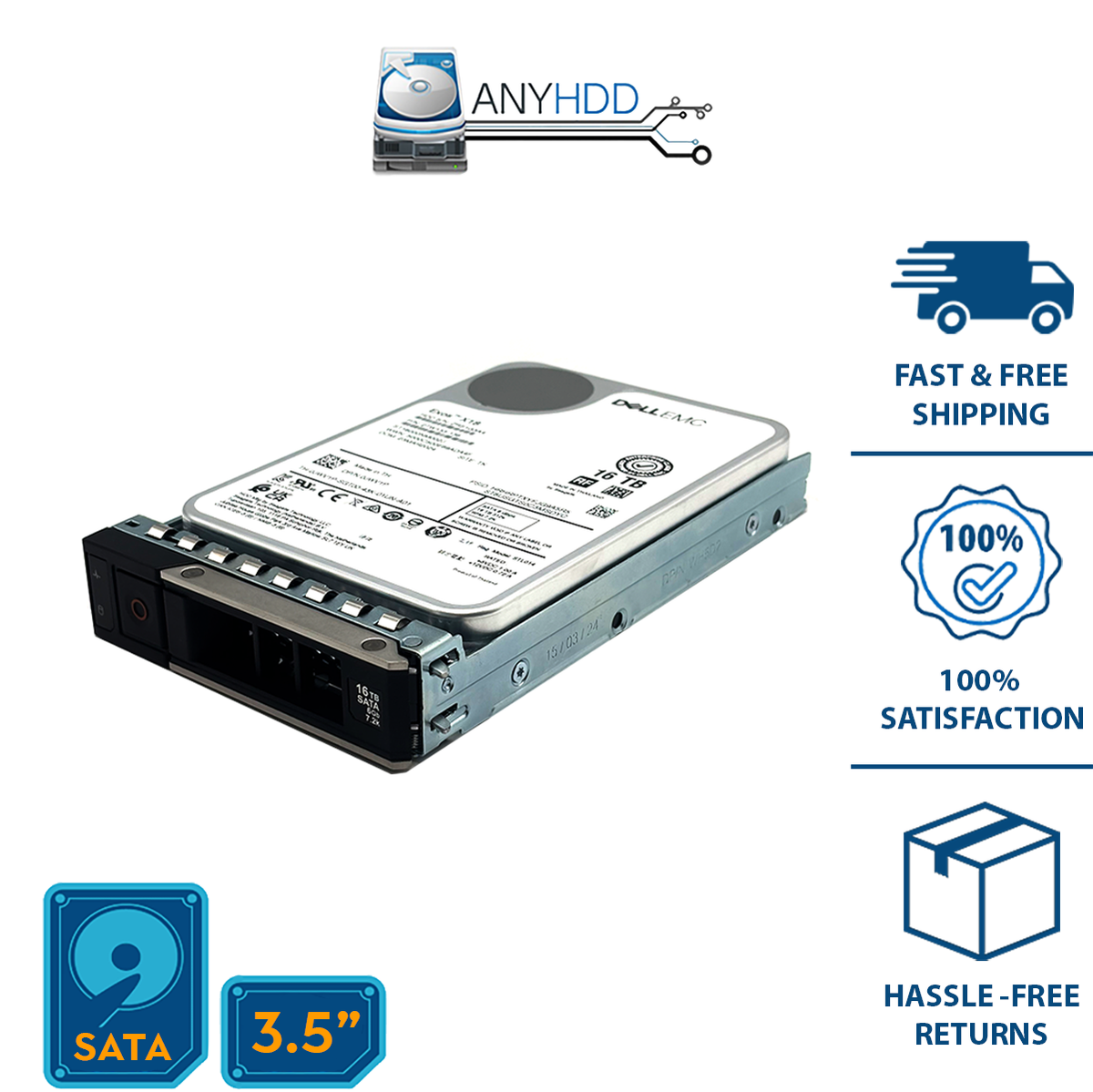 ETC 16台 NEW - Dell EMC 16TB SATA HDD 3.5in ST16000NM002J - Exos X18
