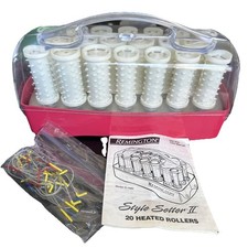 Remington Style Setter 2 Hot Rollers H-1080 Wax Core With Instructions And Clips