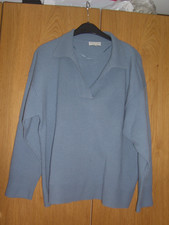 Pulli Pullover Petrol 42 Marie Lund Wolle Wollpullover