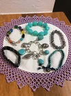 VINTAGE LOT OF 6 BRACELETS STRETCH COSTUME JEWELRY