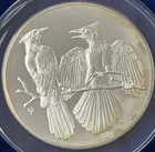 1971 Franklin Mint 2 Oz 0.925 Silver Bird Series Blue Jay Round No #2