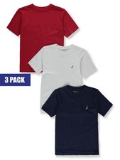 Nautica Boys' 3-Pack Sail T-Shirts Color: black Size: 8